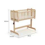 WeBaby Nino Wooden Convertible Sleeping Crib - Varnished Beech Varnished Beech - ebebek