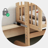 WeBaby Nino Wooden Convertible Sleeping Crib - Varnished Beech Varnished Beech - ebebek