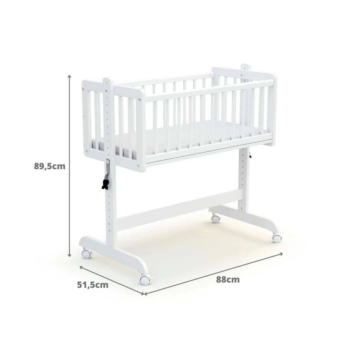 WeBaby Nino Wooden Convertible Sleeping Crib - White White - ebebek