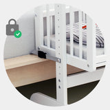 WeBaby Nino Wooden Convertible Sleeping Crib - White White - ebebek