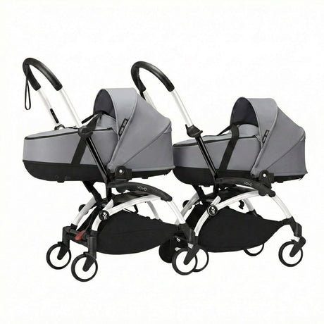 Stokke YOYO³ Stroller for Twins 0+ months - Stone Color Pack & White Frame - ebebek