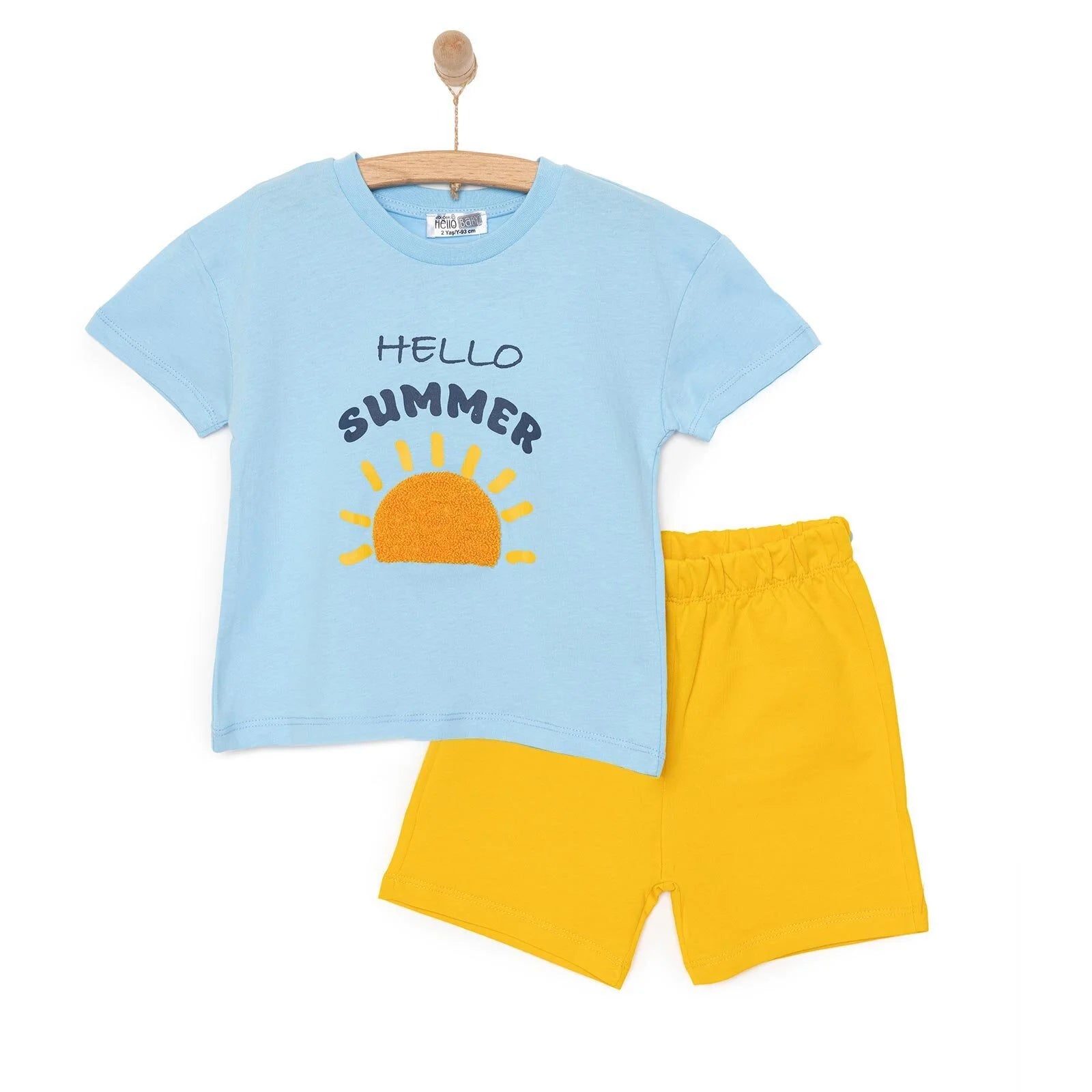 HelloBaby Motto Boy Boy Tshirt - Short - Blue - ebebek - Black Friday