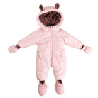 Midimod Basic Girl Rabbit Ears Snowsuit - Light Pink - ebebek - Black Friday