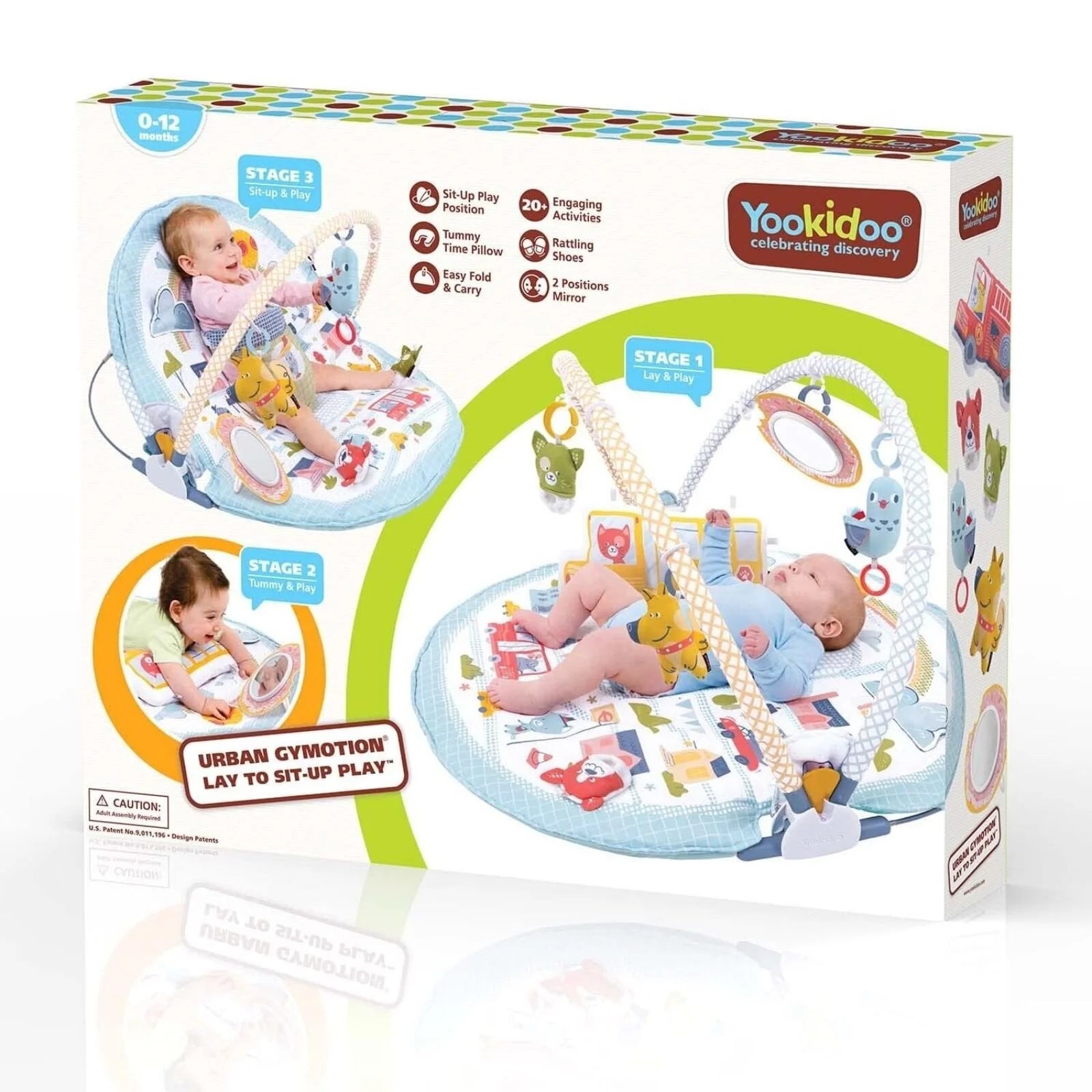 Yookidoo Urban Gymotion Lay to Sit - Up Playmat - ebebek - Black Friday