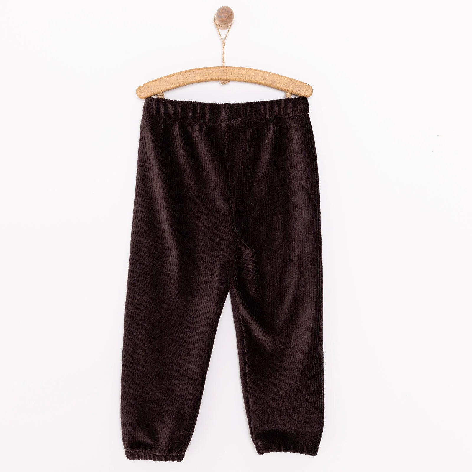 HelloBaby Basic Boy Velvet Joggers - Dark Brown - ebebek - Black Friday