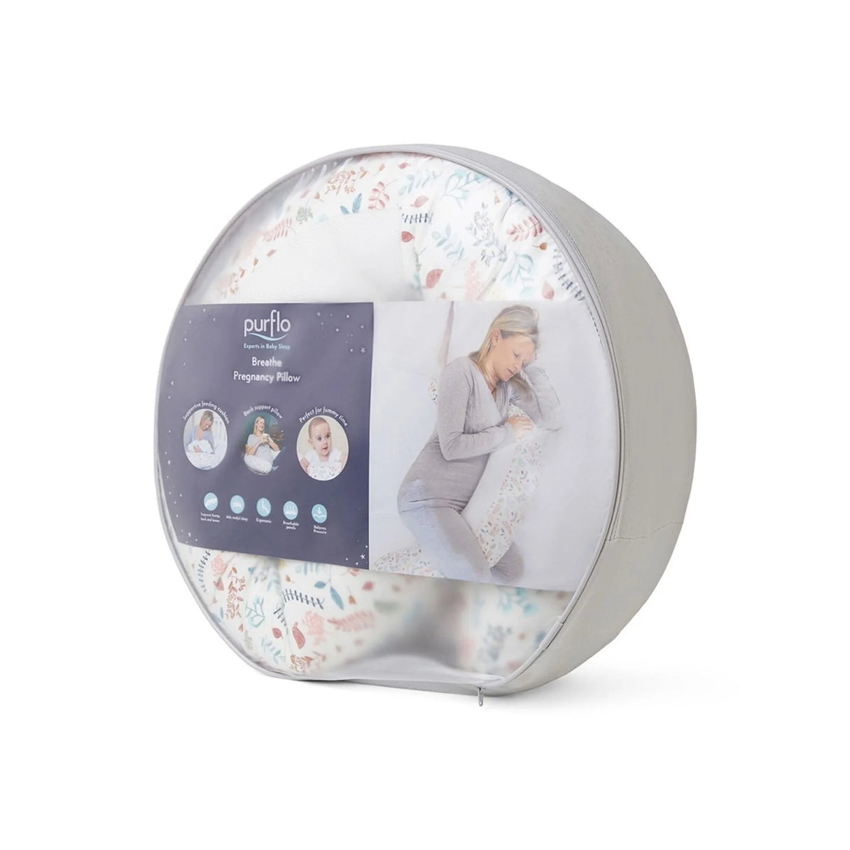 Purflo Breathe Maternity Support Pillow - Botanical - ebebek - Black Friday