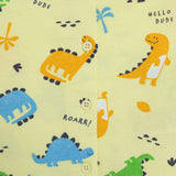 Baby Boy Short Sleeve Pyjamas Set Dinosaur Print Buttoned Shirt Collar - Green Green - ebebek