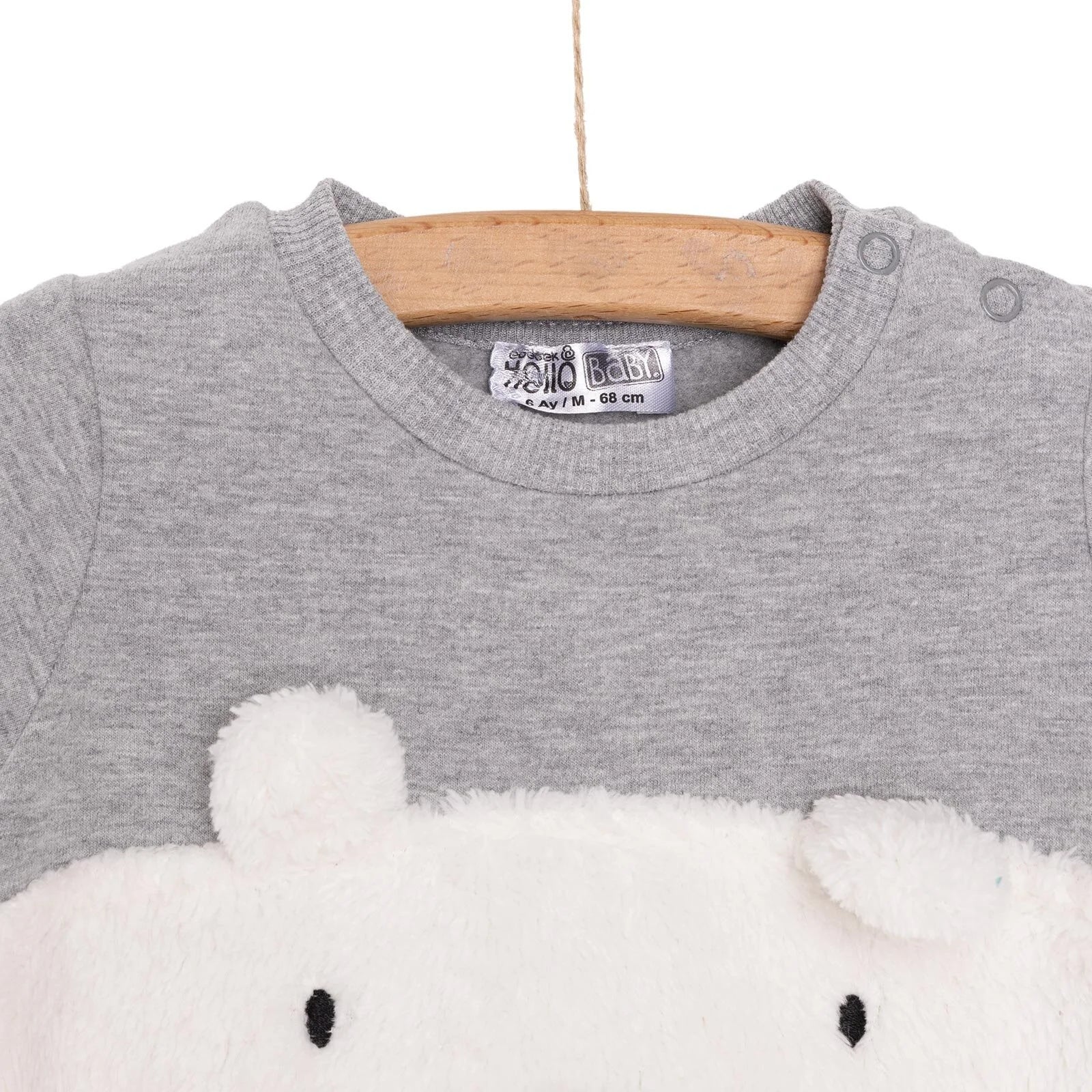 HelloBaby Newborn Figure Welsoft Footed - Grey Melange - ebebek - Black Friday