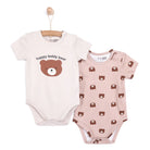 HelloBaby Short Sleeve Body 2 Pcs - Brown - ebebek - Black Friday