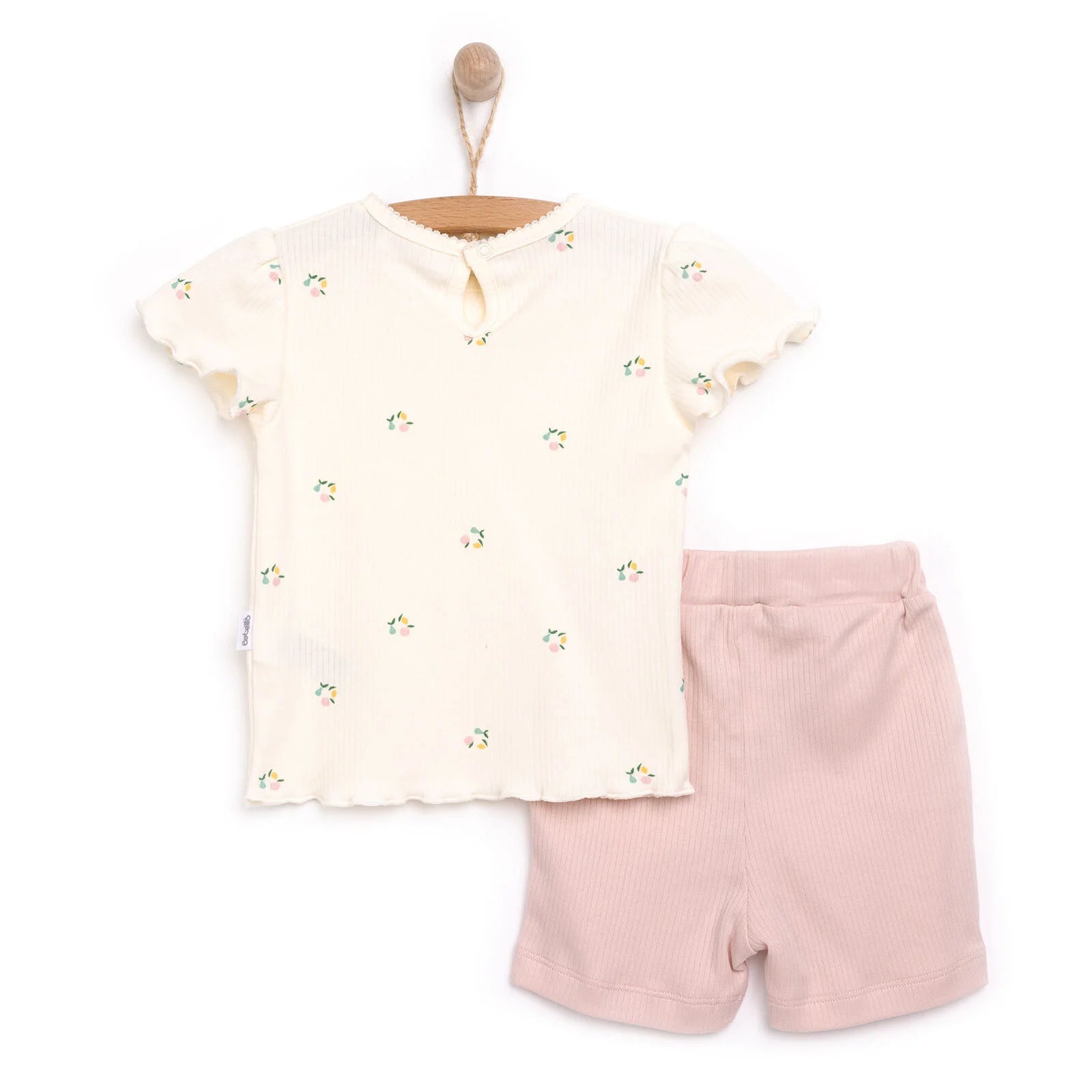 Bebetto Pink Pear Girl Tshirt - Short - Ecru - ebebek - Black Friday