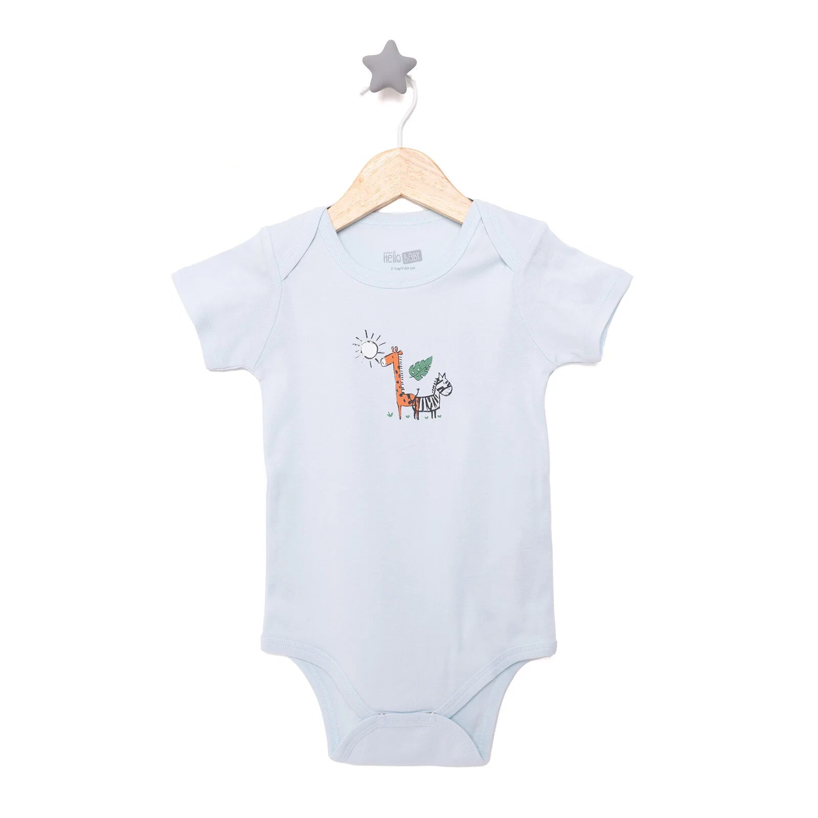 HelloBaby Baby Boy Short Sleeve Body - Light Blue - ebebek - Black Friday