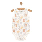 HelloBaby Bear Patterned Athlete Bodysuit - Ecru - ebebek - Black Friday