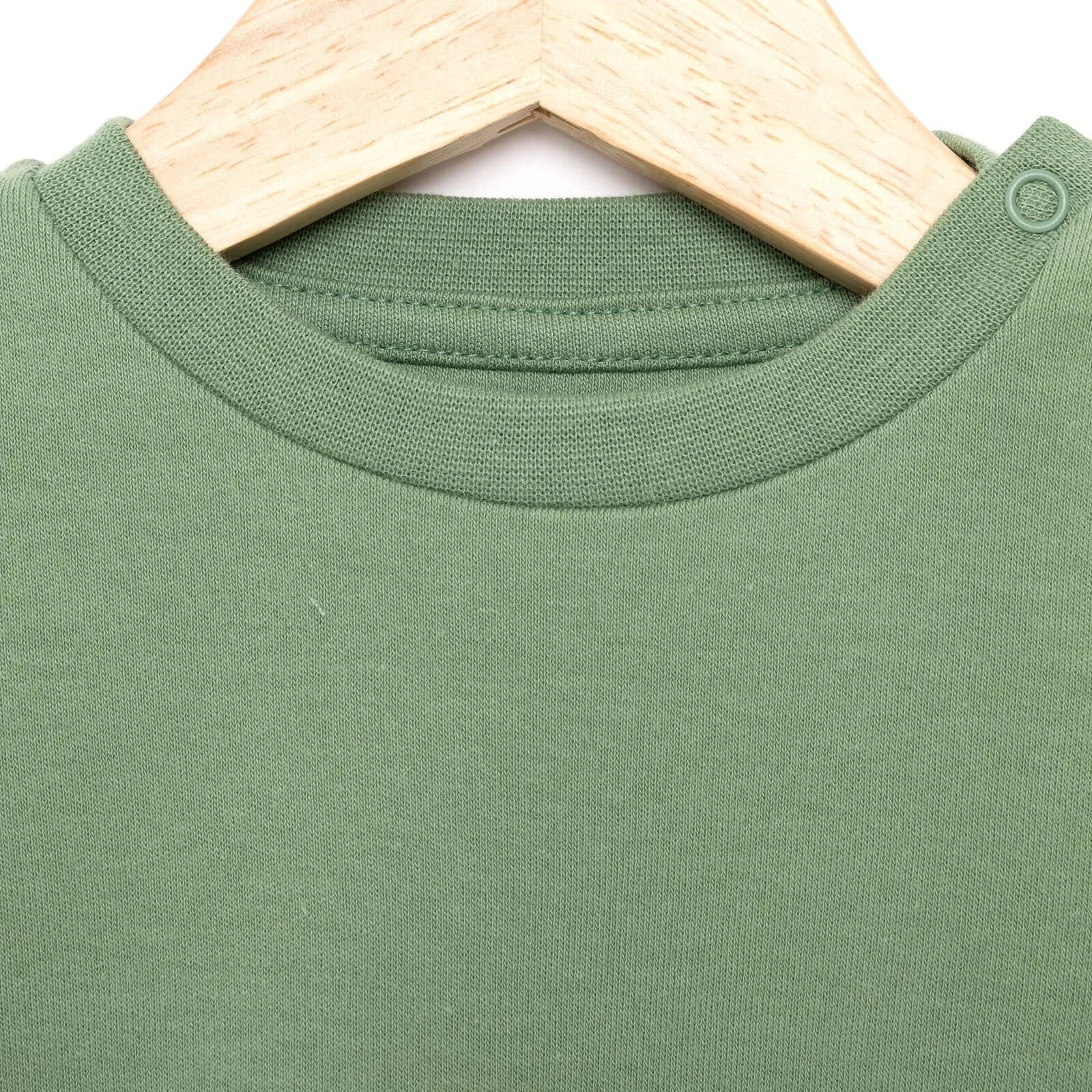 HelloBaby Basic Interlock Long Sleeve T-shirt - Green - ebebek - Black Friday