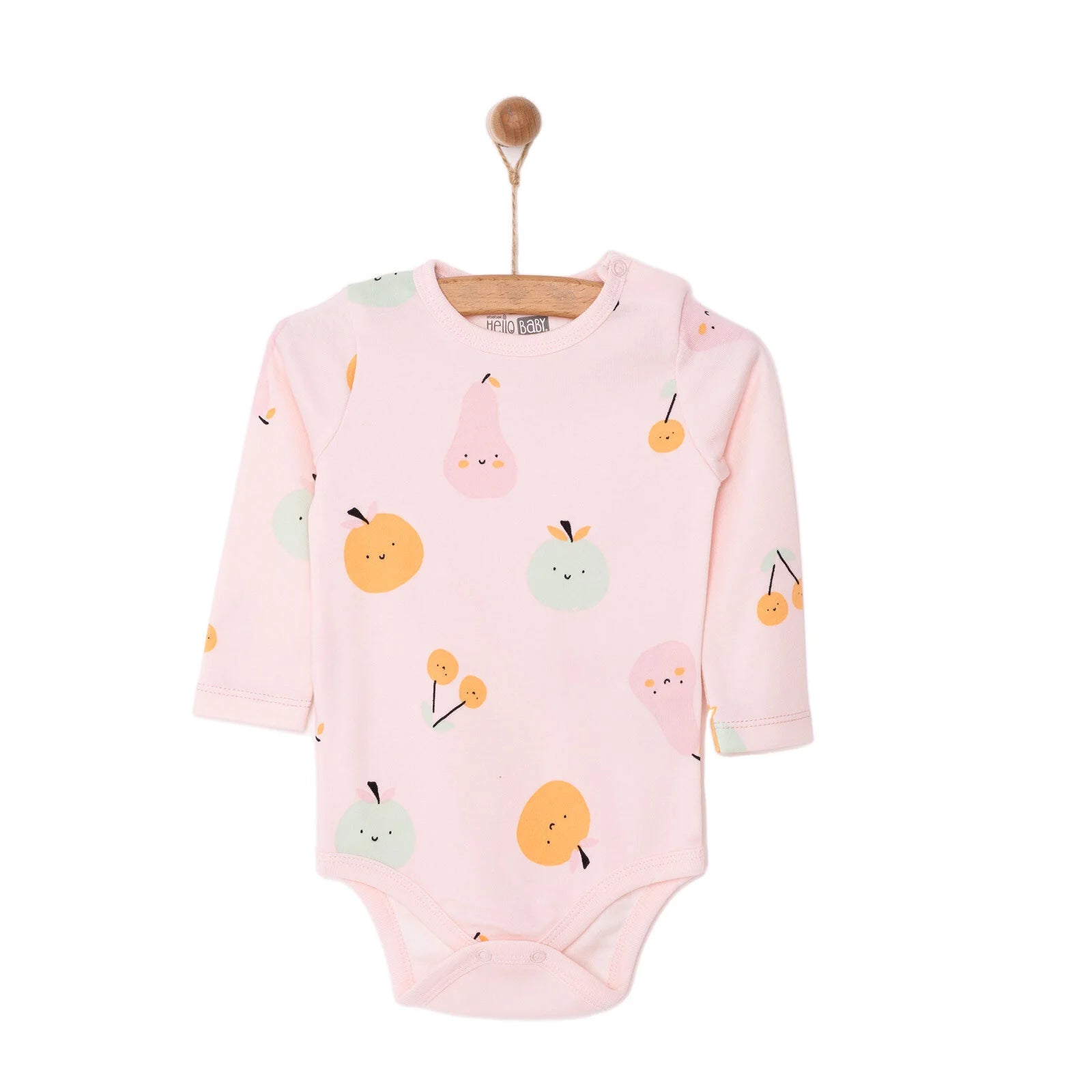 HelloBaby Baby Girl Long Sleeve Bodysuit - Light Pink - ebebek - Black Friday