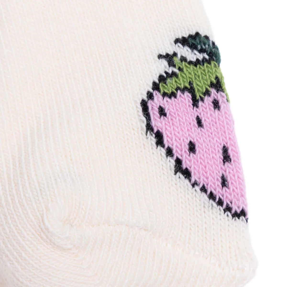 HelloBaby Girls 3 - Pack Ankle Socks Strawberry Print - Ecru Ecru - ebebek