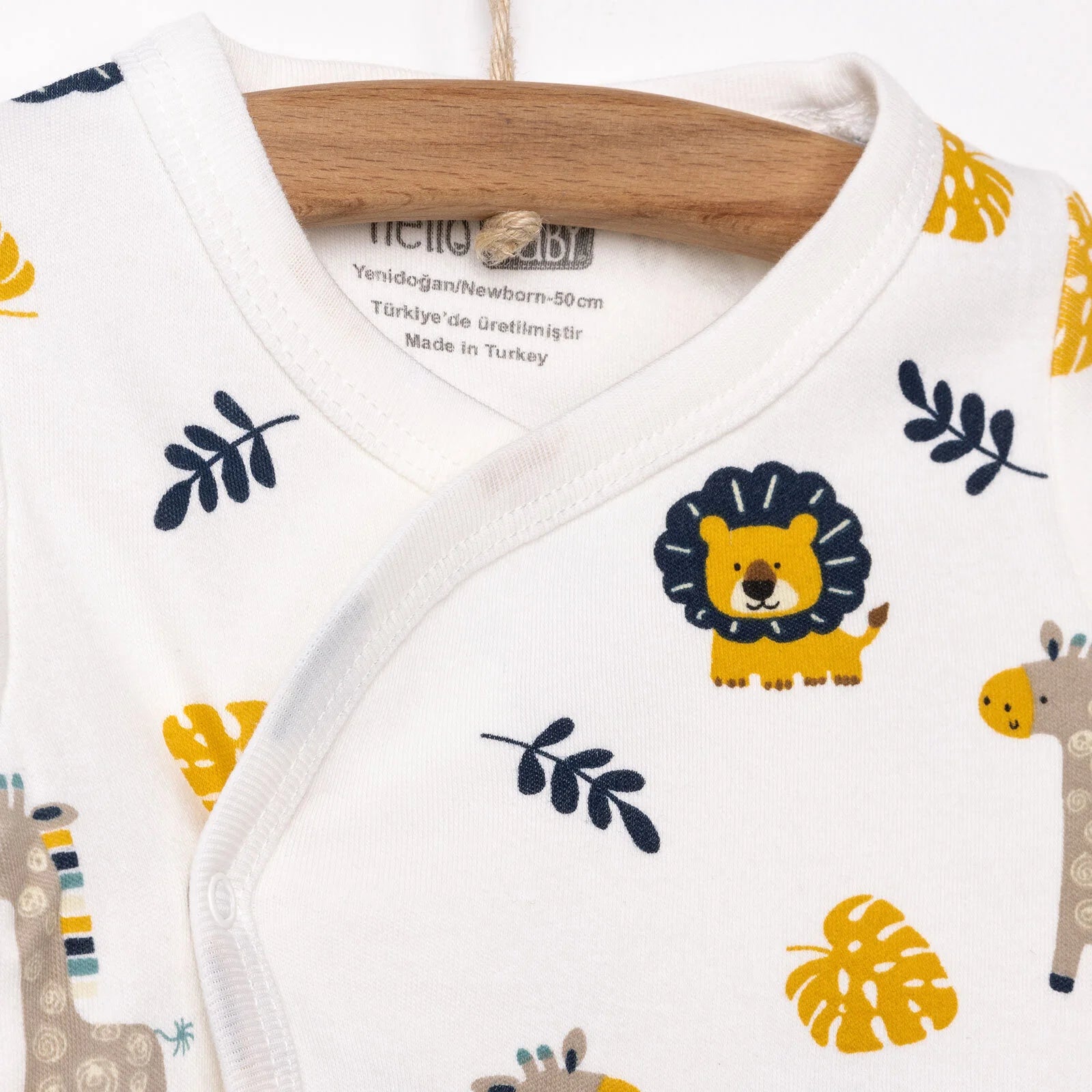 HelloBaby Boy Wrapover Top - Footed Bottom - Ecru - ebebek - Black Friday