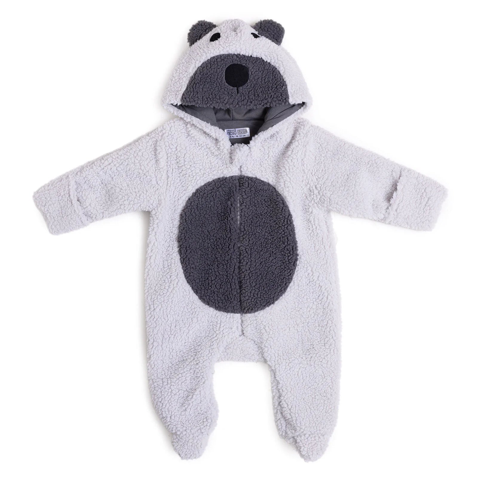HelloBaby Newborn Unisex Welsoft Footed - Light Grey - ebebek - Black Friday