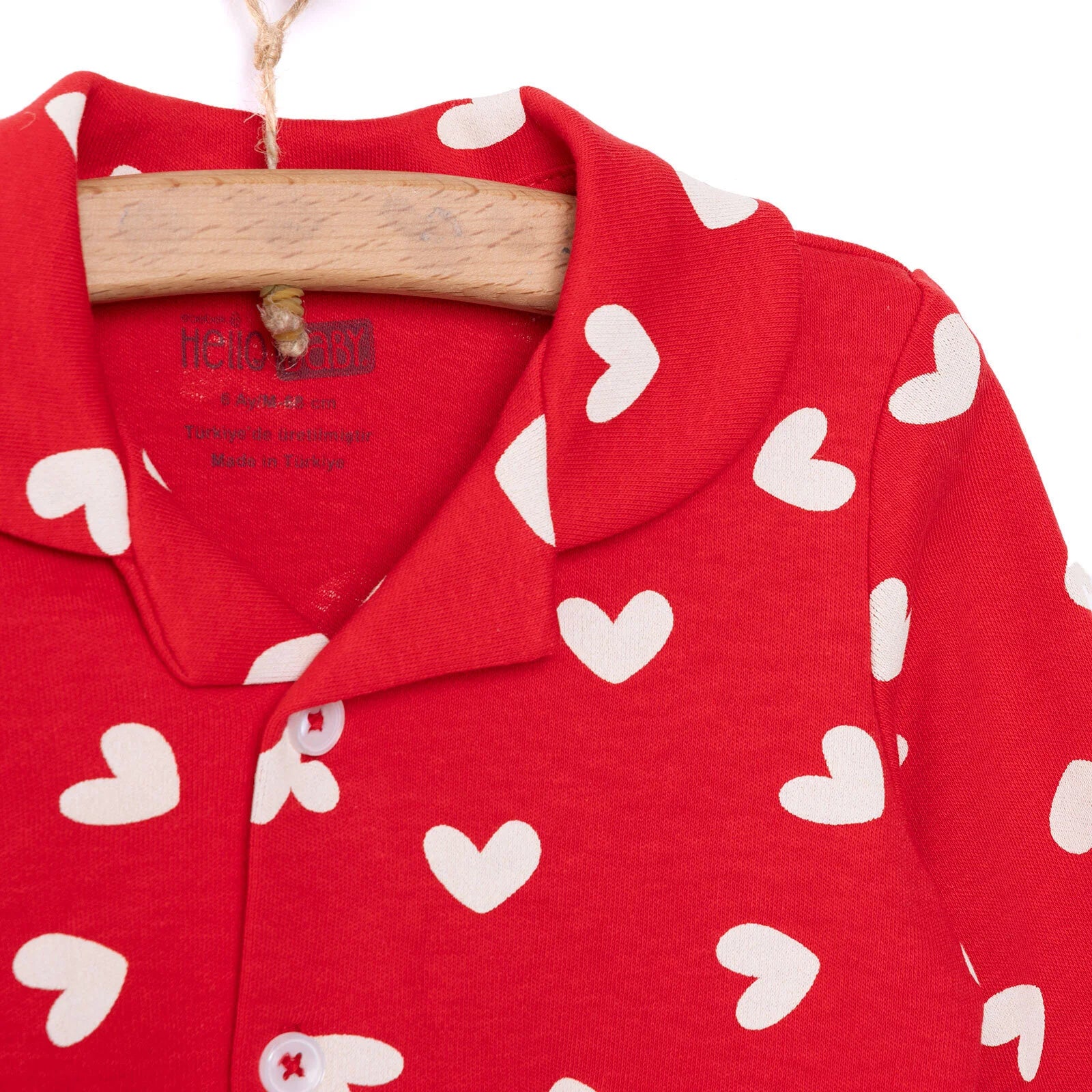 HelloBaby Girl Long Sleeve Pyjamas Set - Red - ebebek - Black Friday