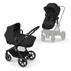 Cybex EOS Lux Silver 2 - in - 1 Pushchair - Moon Black Moon Black - ebebek