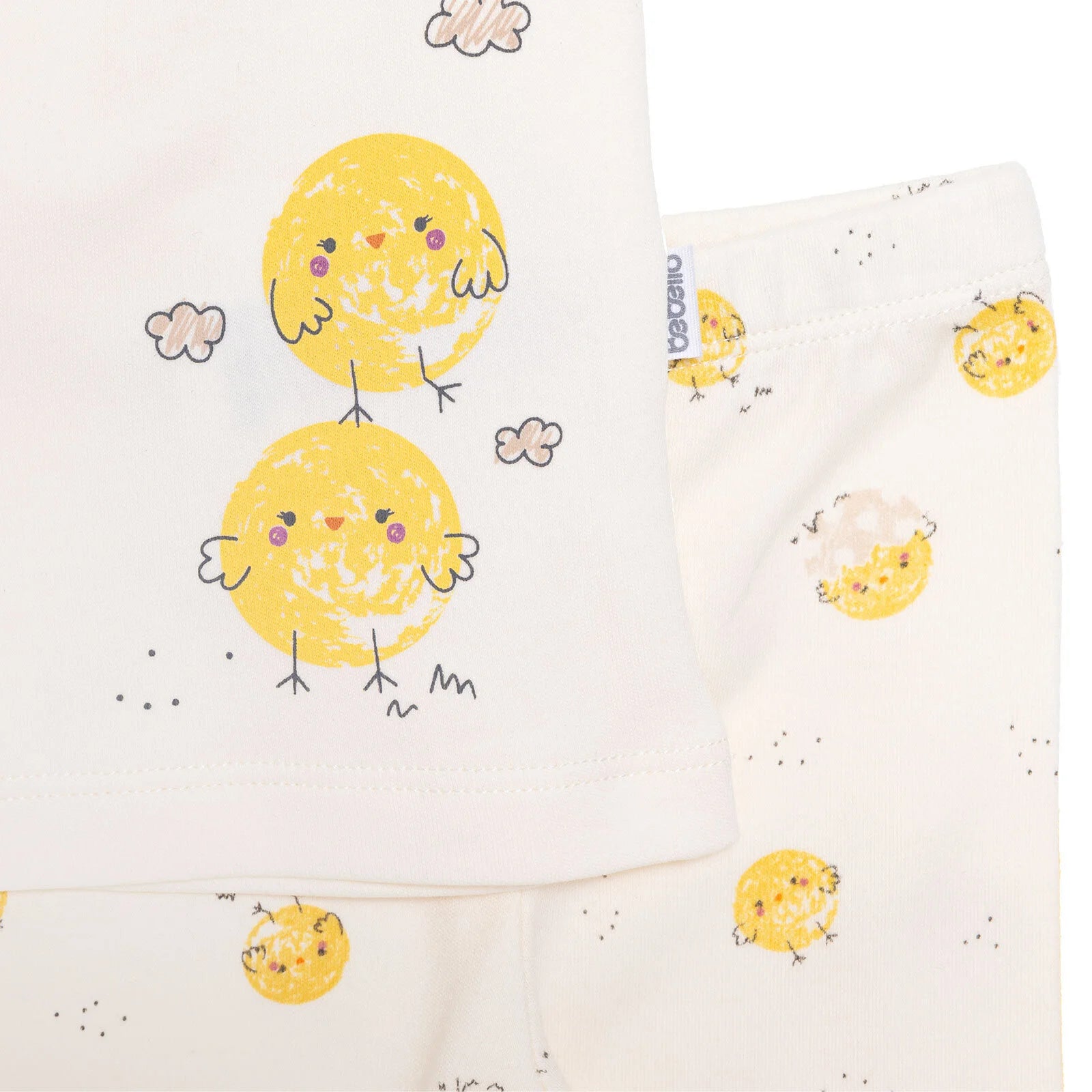 Bebetto Newborn Chıck Chıck Tshirt - Short - Ecru - ebebek - Black Friday