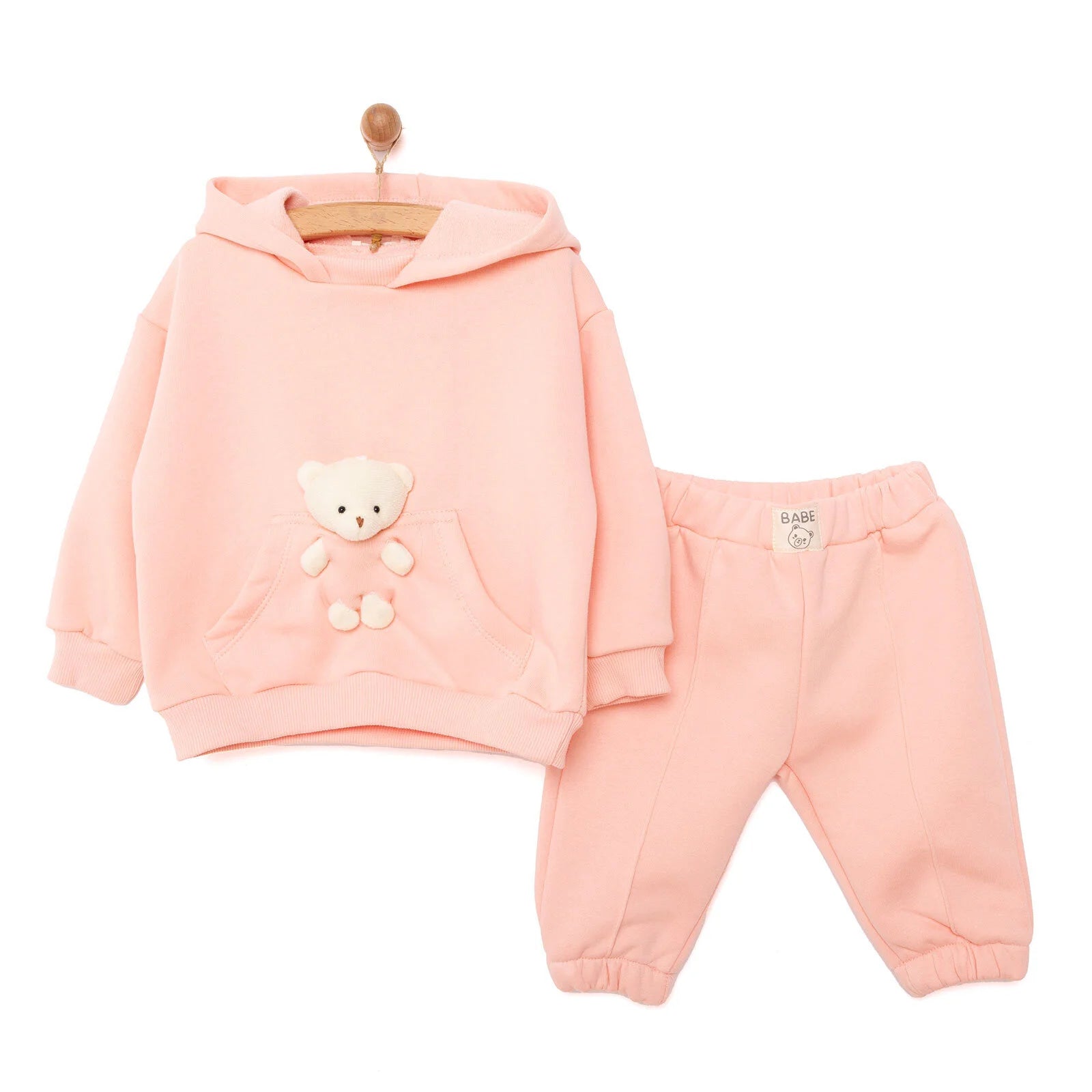 Tuffy Teddy Line Girl Jogging Set - Pink - ebebek - Black Friday
