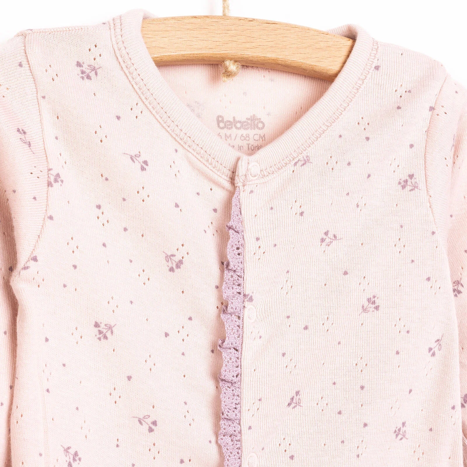 Bebetto Newborn Nature Footed Jumpsuit - Powder - ebebek - Black Friday