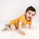 HelloBaby Baby Girl Short Sleeve Body - Mustard - HelloBaby - ebebek