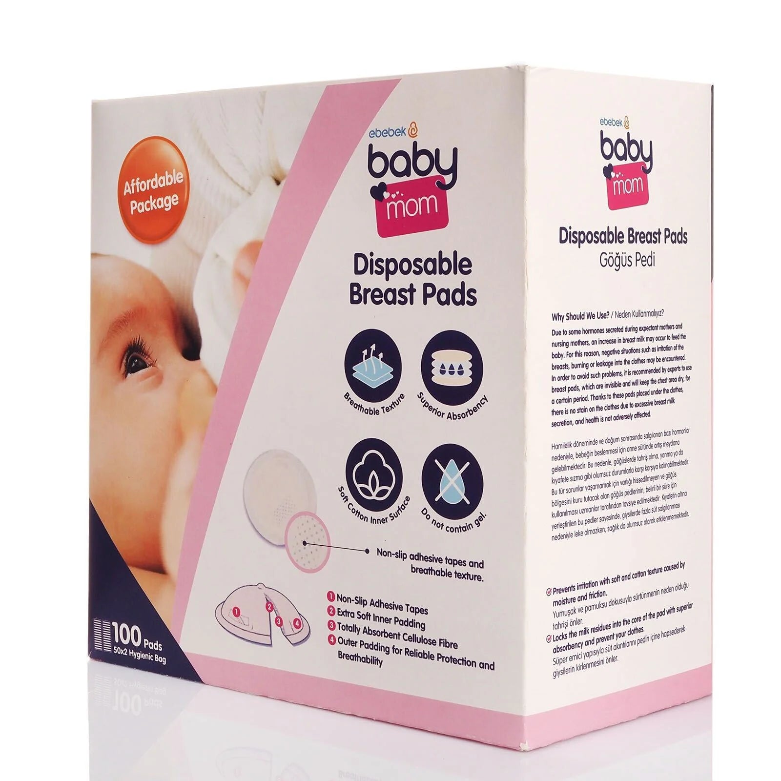 baby mom Disposable Breast Pads 100 pcs - ebebek - Black Friday