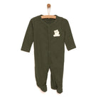 HelloBaby Newborn Boy Footed Jumpsuit - Dark Green - ebebek - Black Friday
