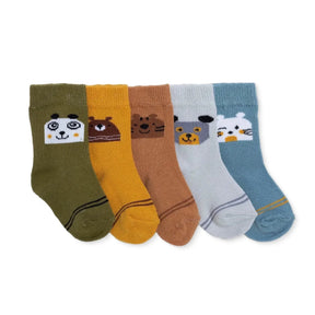 Baby Boy 5 - Pack Ankle Socks Dinosaur Print - Green Green - ebebek