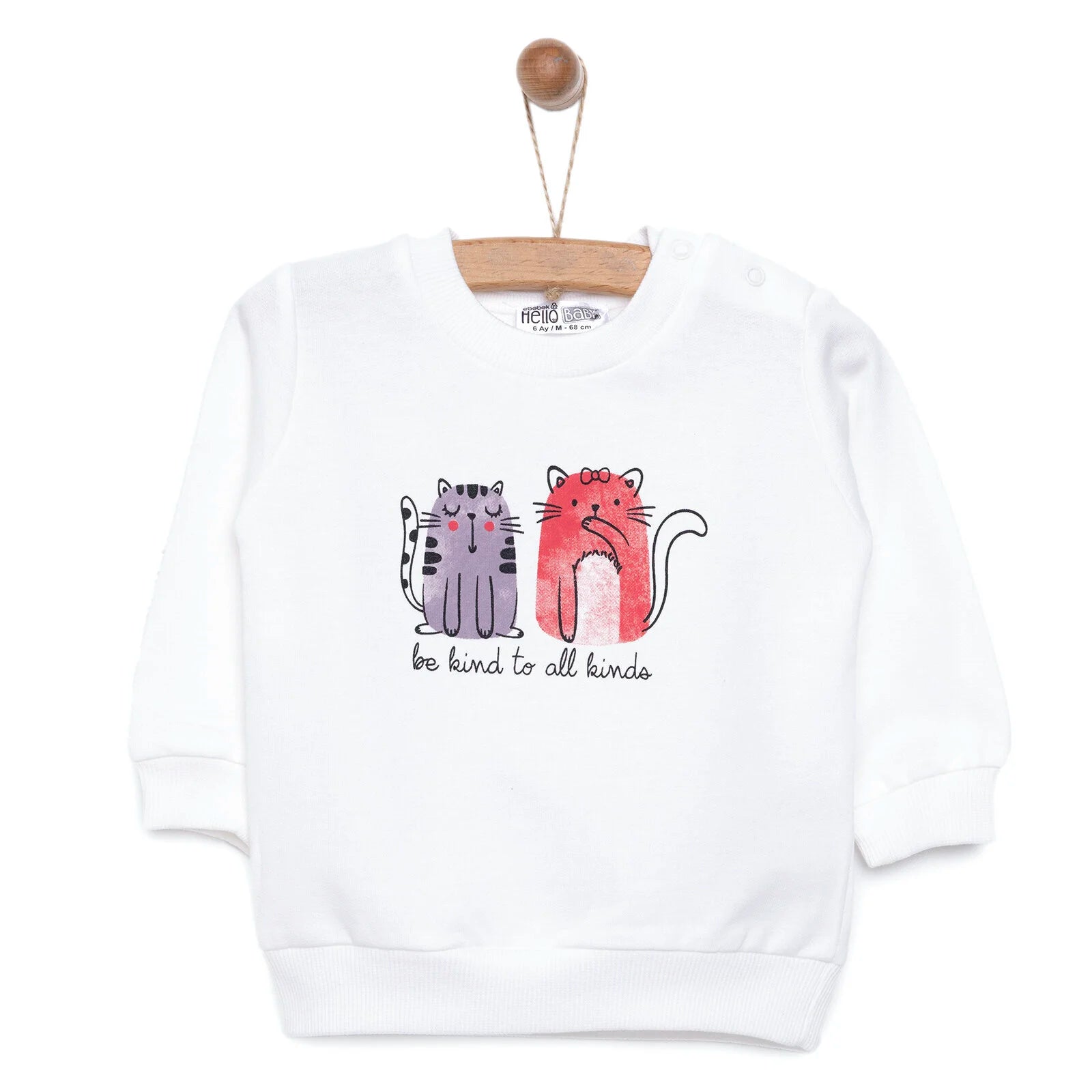 HelloBaby Basic Sweatshirt - Ecru - ebebek - Black Friday