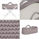 Ickle Bubba Nova Moses Basket & Stand - Tawny & White - ebebek - Black Friday