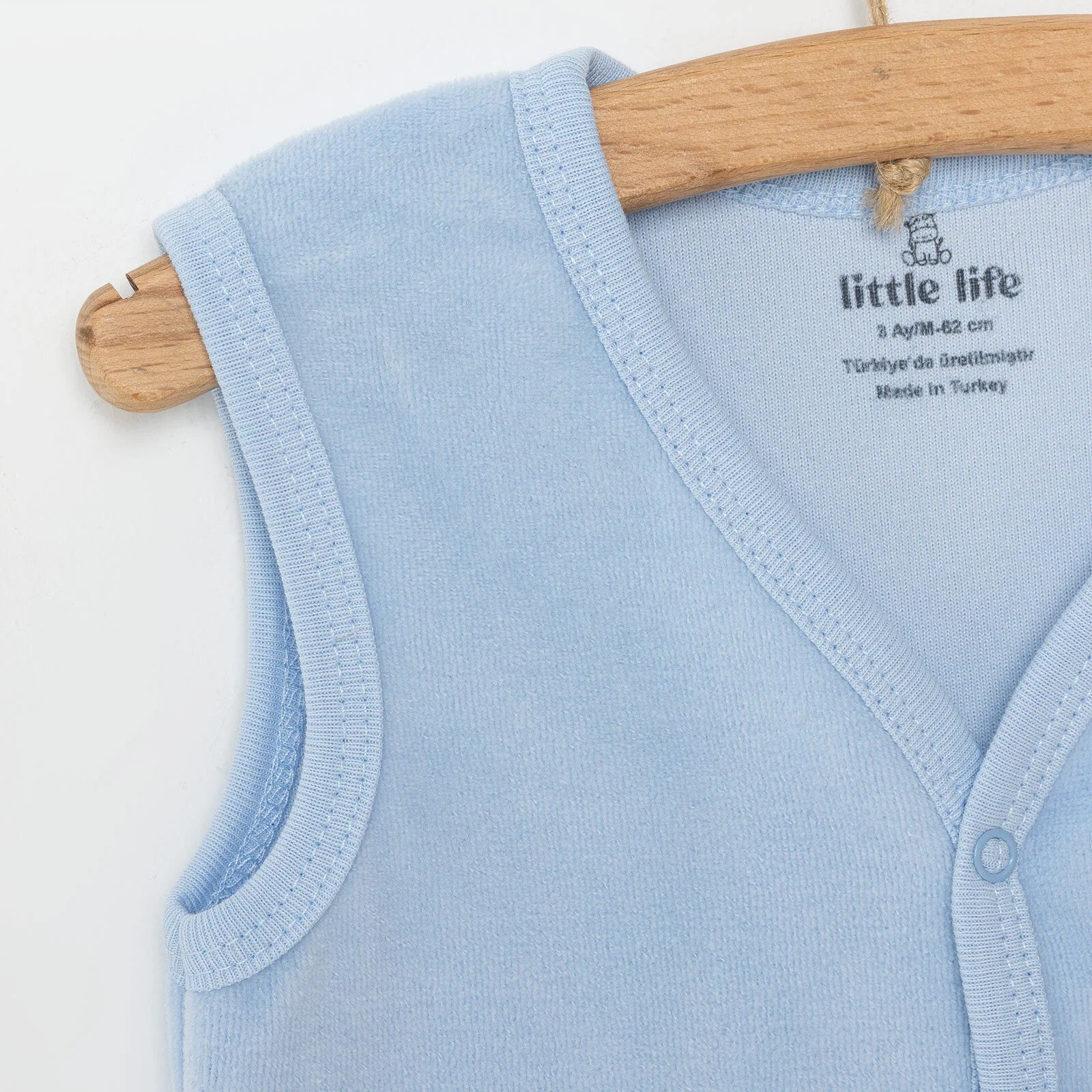 Little Life Newborn Boy Velvet Vest - Blue - ebebek - Black Friday
