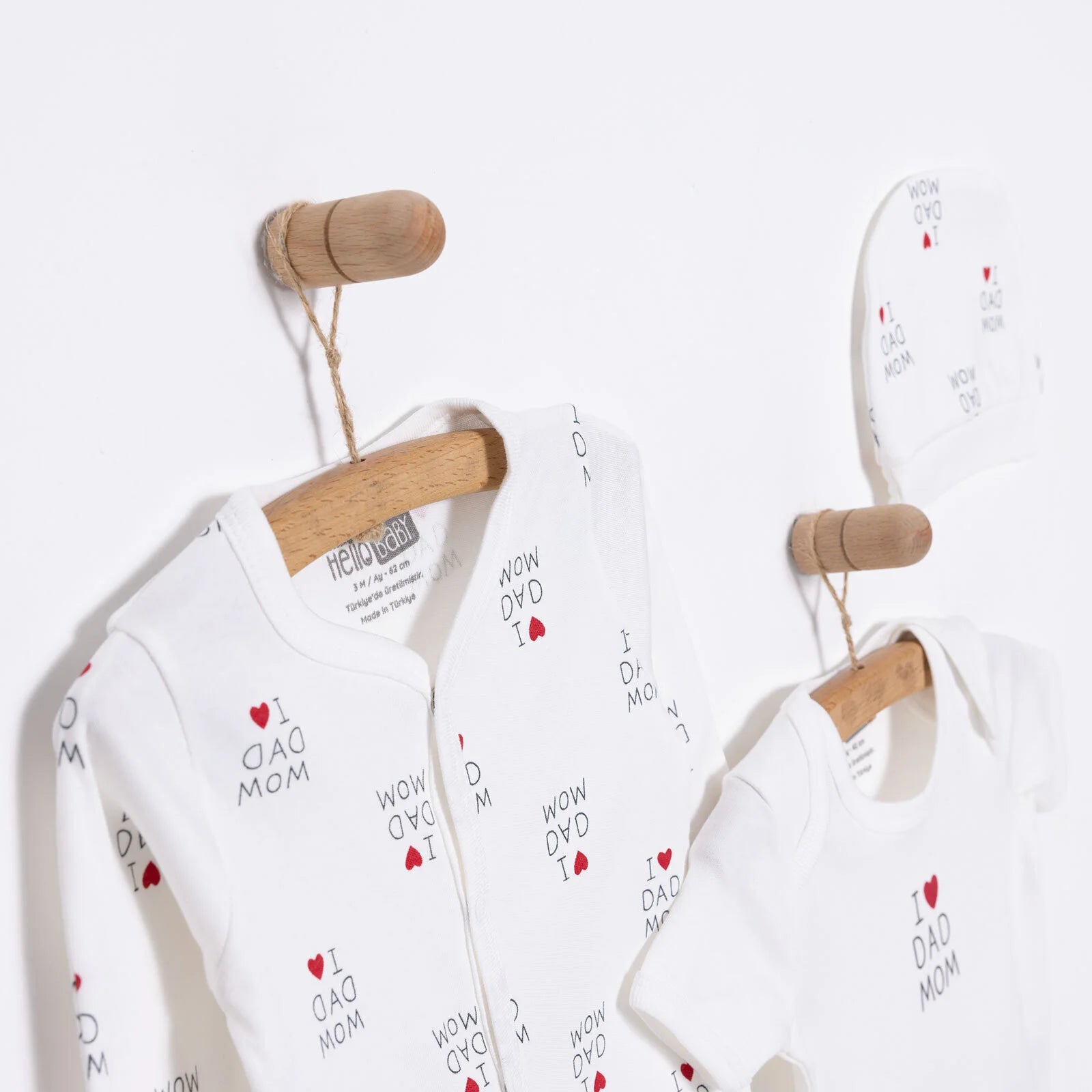 HelloBaby Newborn Baby Mom&Dad Jumpsuit - Ecru - HelloBaby - ebebek