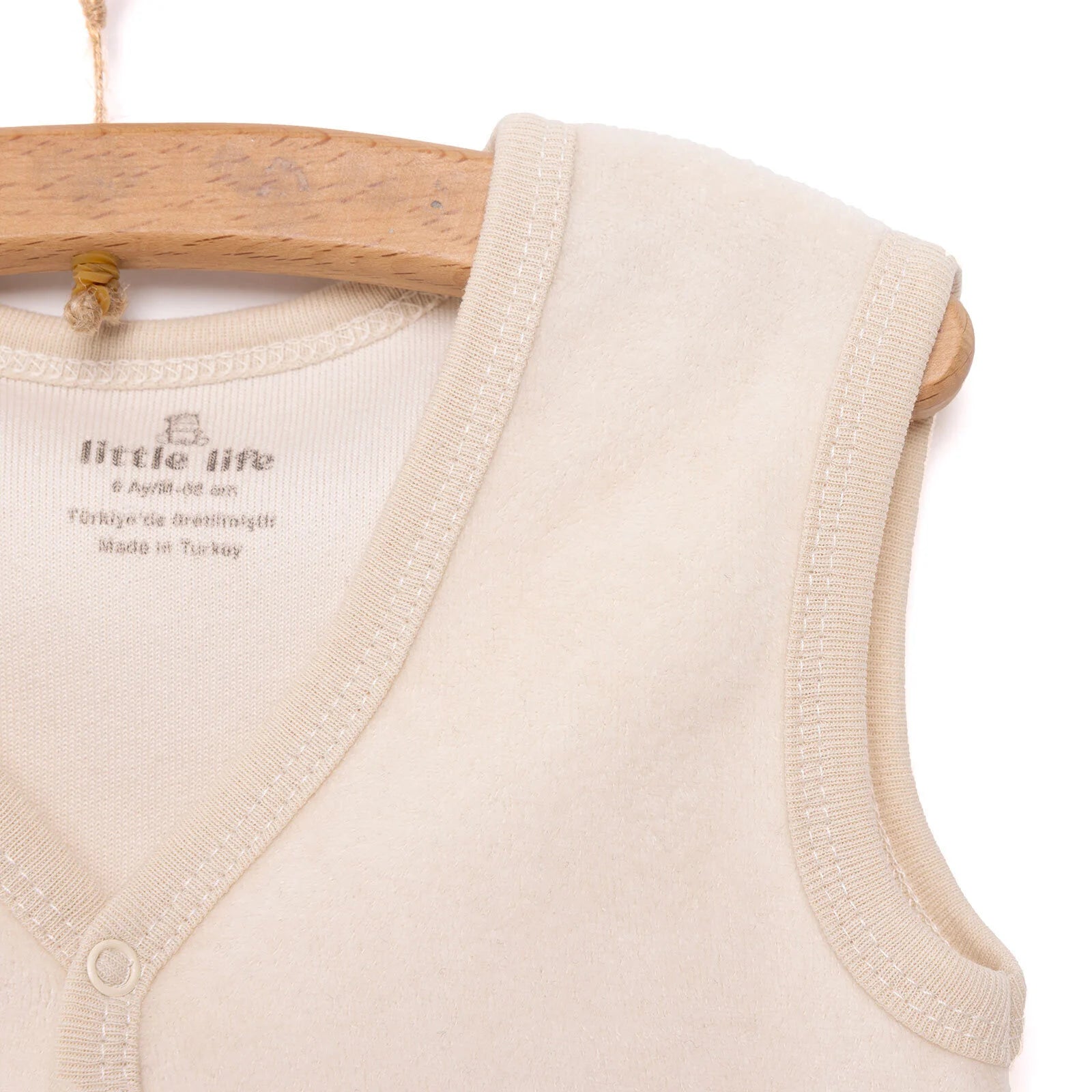 Little Life Newborn Girl Velvet Vest - Ecru - ebebek - Black Friday