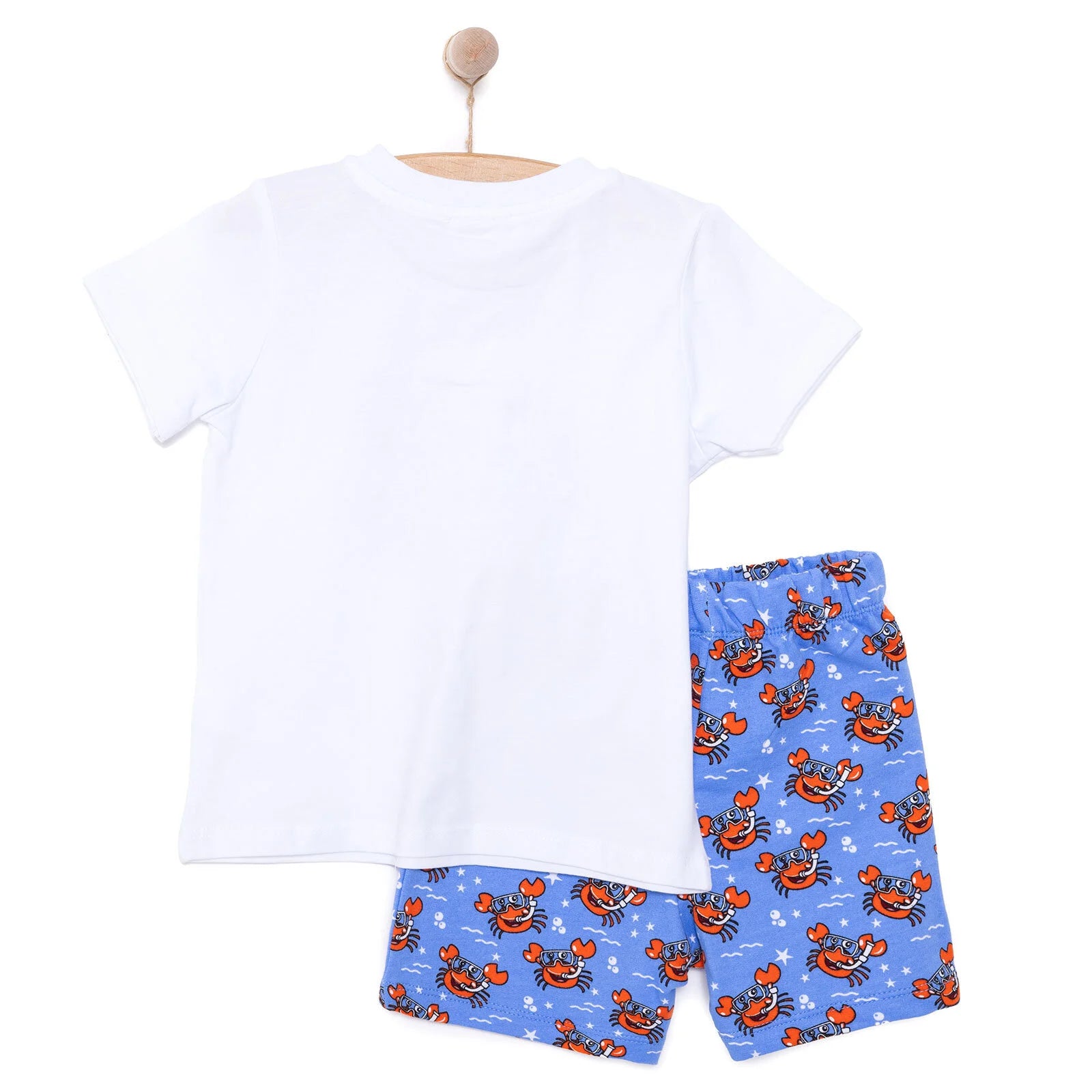 HelloBaby Basic Boy Crab Printed Tshirt - White - ebebek - Black Friday