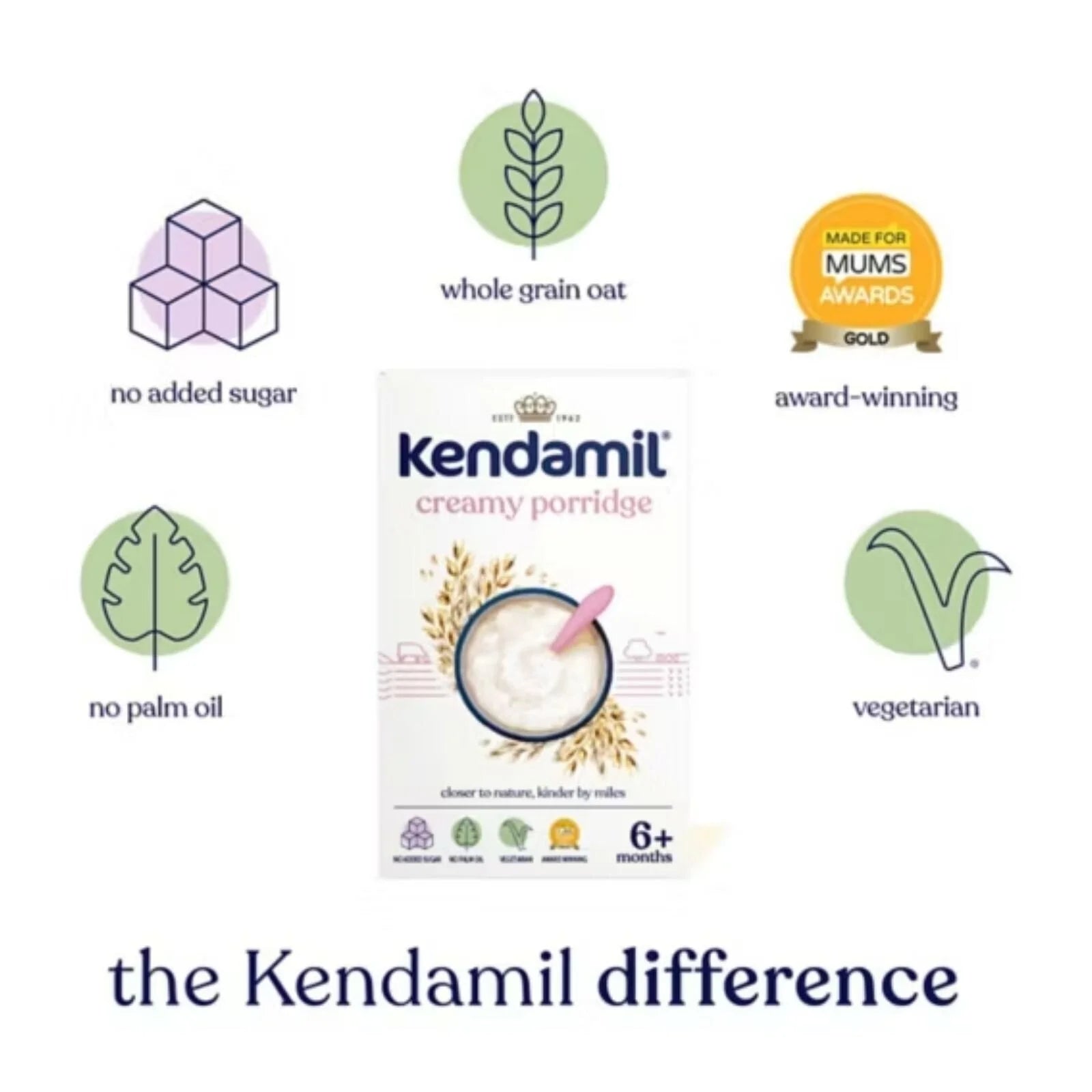 Kendamil Creamy Oat Porridge 6+ months 150g - ebebek - Black Friday