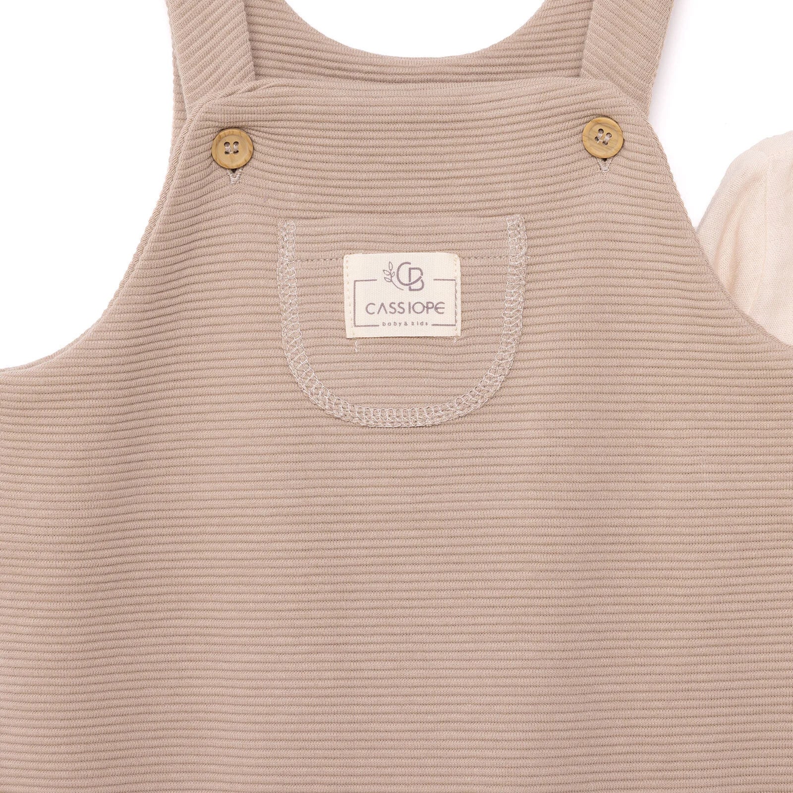 Cassiope Newborn Dungarees Set - Beige - ebebek - Black Friday