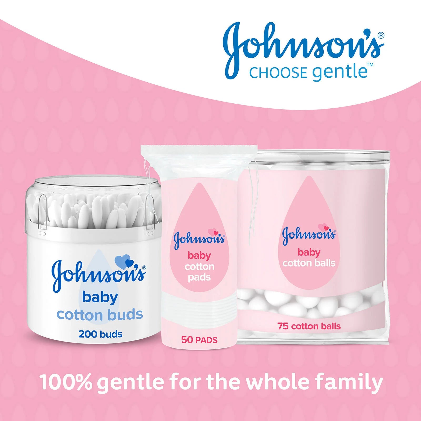 Johnson's Baby Cotton Pads 50 pads - Johnson's Baby - ebebek