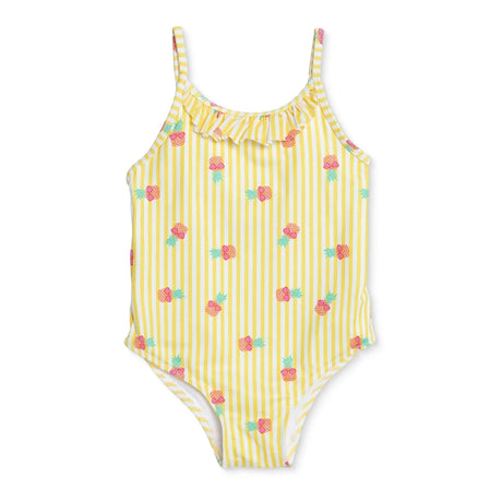 Baby Girl Swimsuit Fruit Print - Yellow Yellow - ebebek