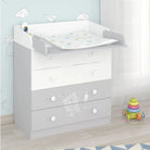 Shefa Kids 800 Teddy Changing Dresser - Grey/White - ebebek - Black Friday