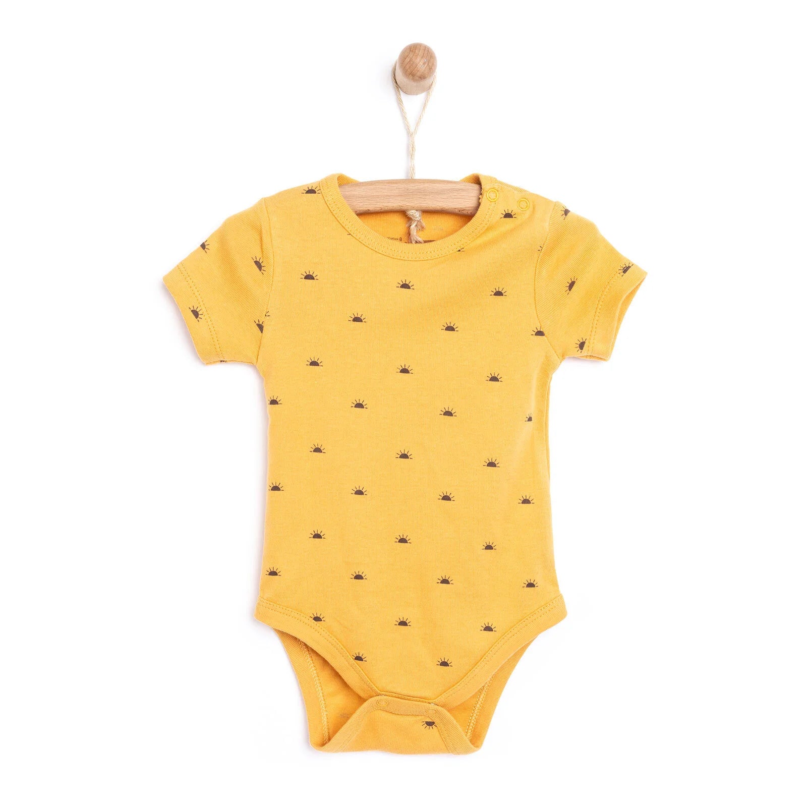 HelloBaby Baby Girl Short Sleeve Body - Mustard - ebebek - Black Friday