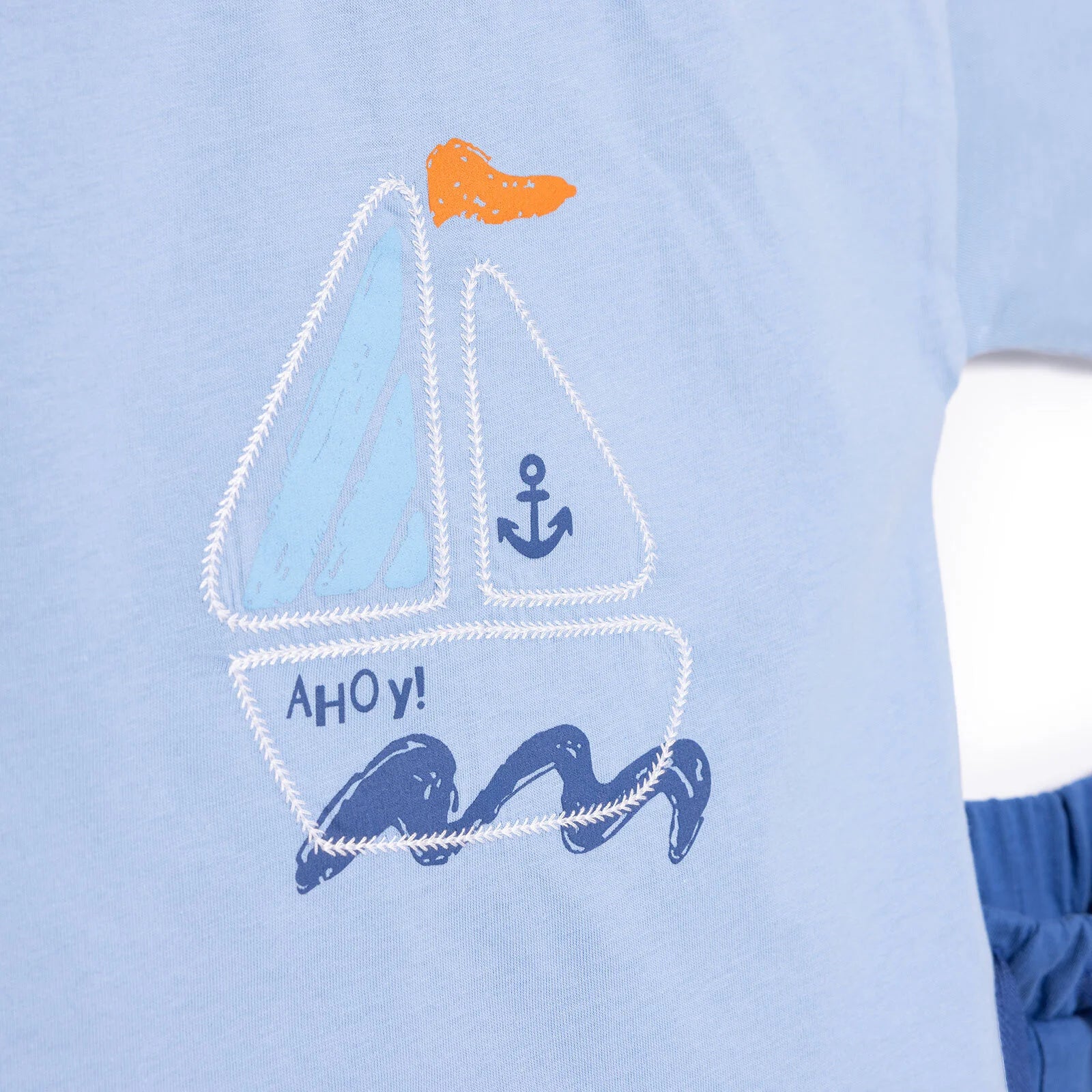 HelloBaby Little Sailor Boy Tshirt - Short - Blue - ebebek - Black Friday