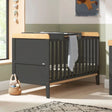 Tutti Bambini Rio Cot Bed with Cot Top Changer & Mattress - Slate/Honey Oak Slate/Honey Oak - ebebek