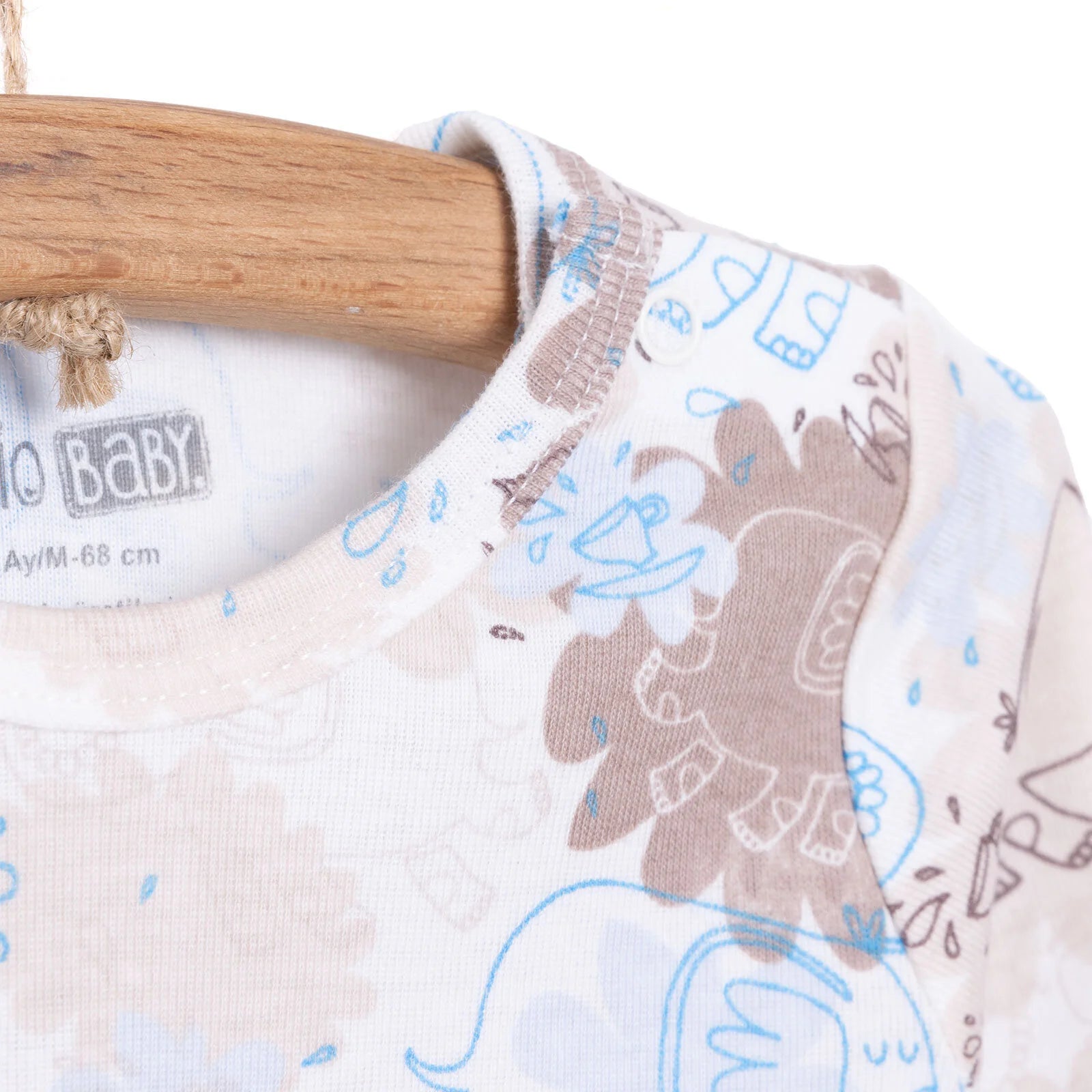 HelloBaby Boy Long Sleeve Bodysuit - Ecru - ebebek - Black Friday