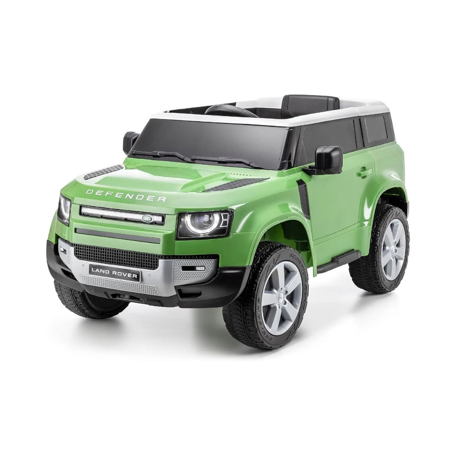 Xootz Land Rover Defender 12V Electric Ride On with Lithium Battery - Green - ebebek - Black Friday