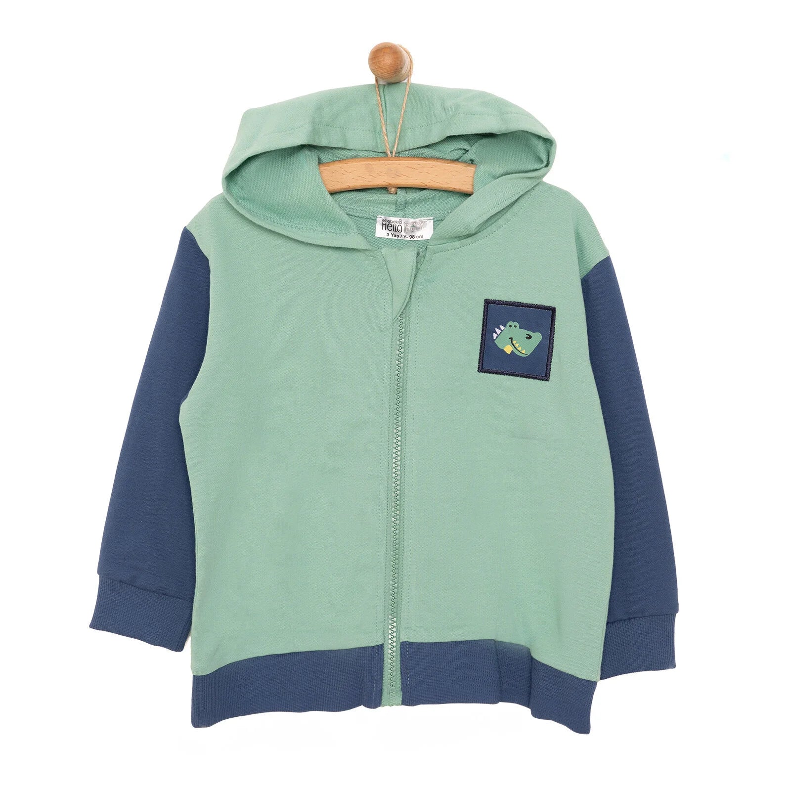 HelloBaby Smiley Dino Baby Boy Cardigan - Turquois - ebebek - Black Friday