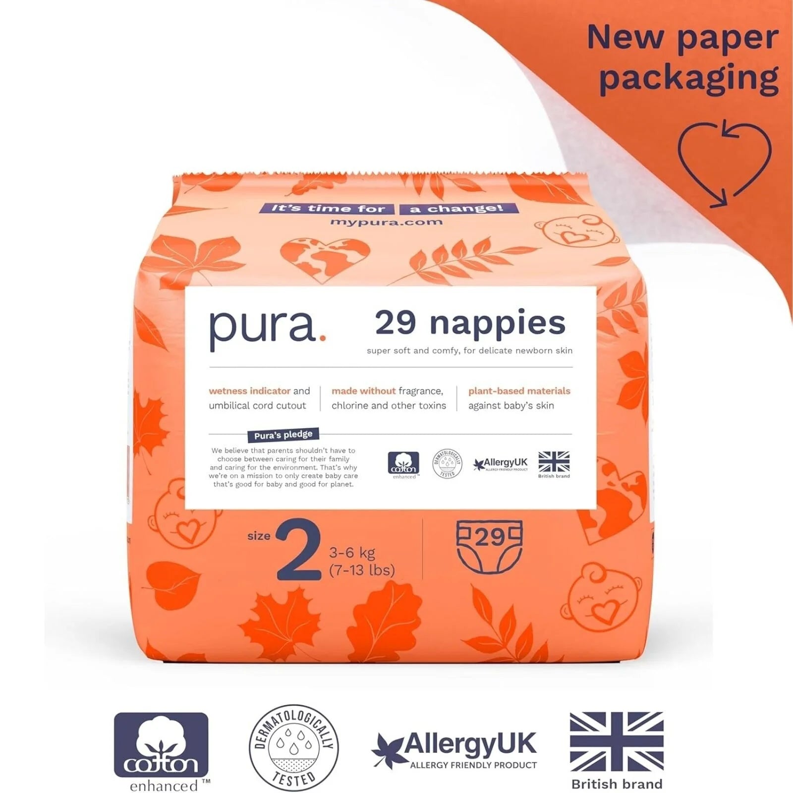 Pura Eco Nappy Size 2 - 29 nappies - ebebek - Black Friday