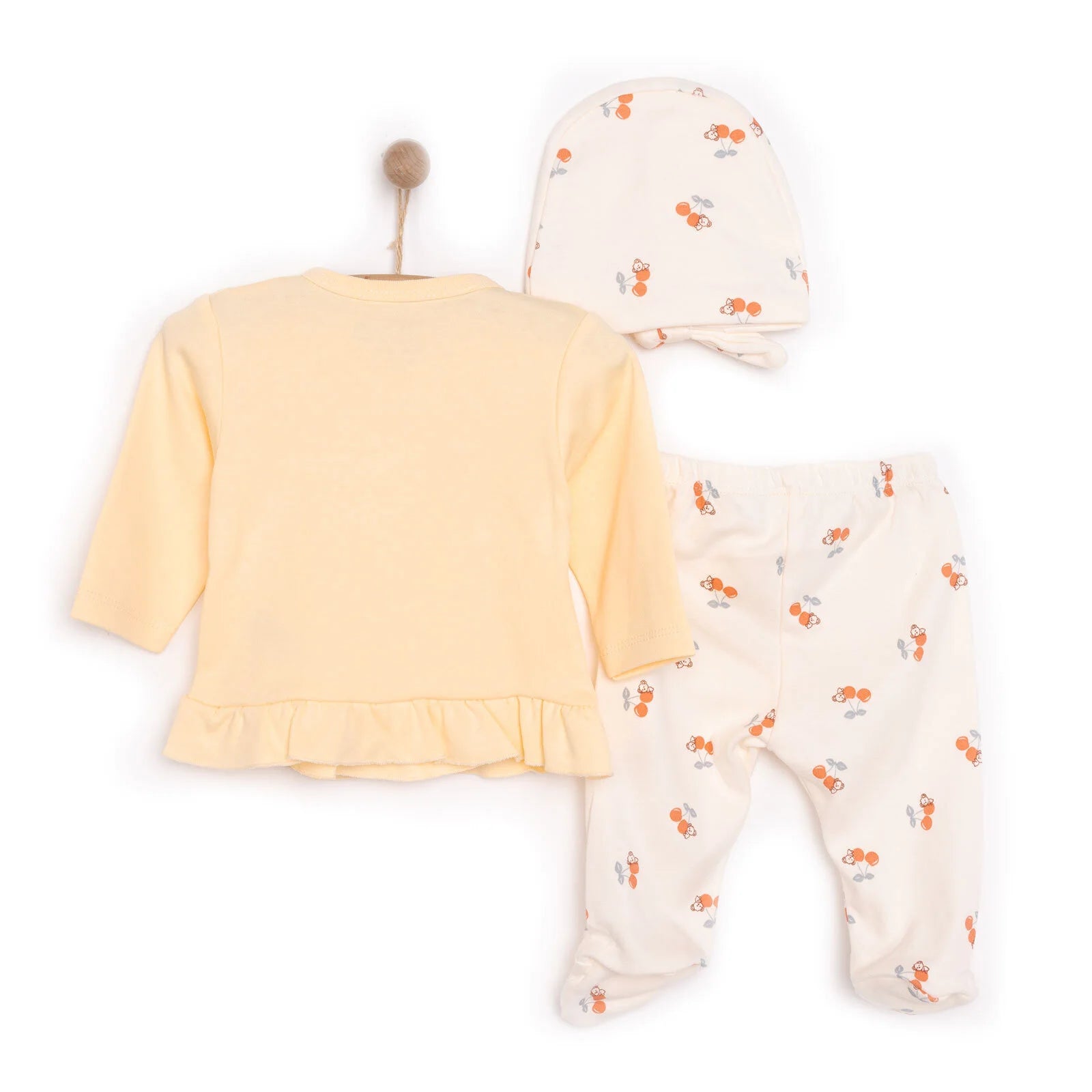 HelloBaby Body - Hat - Footed Jumpsuit - Yellow - ebebek - Black Friday