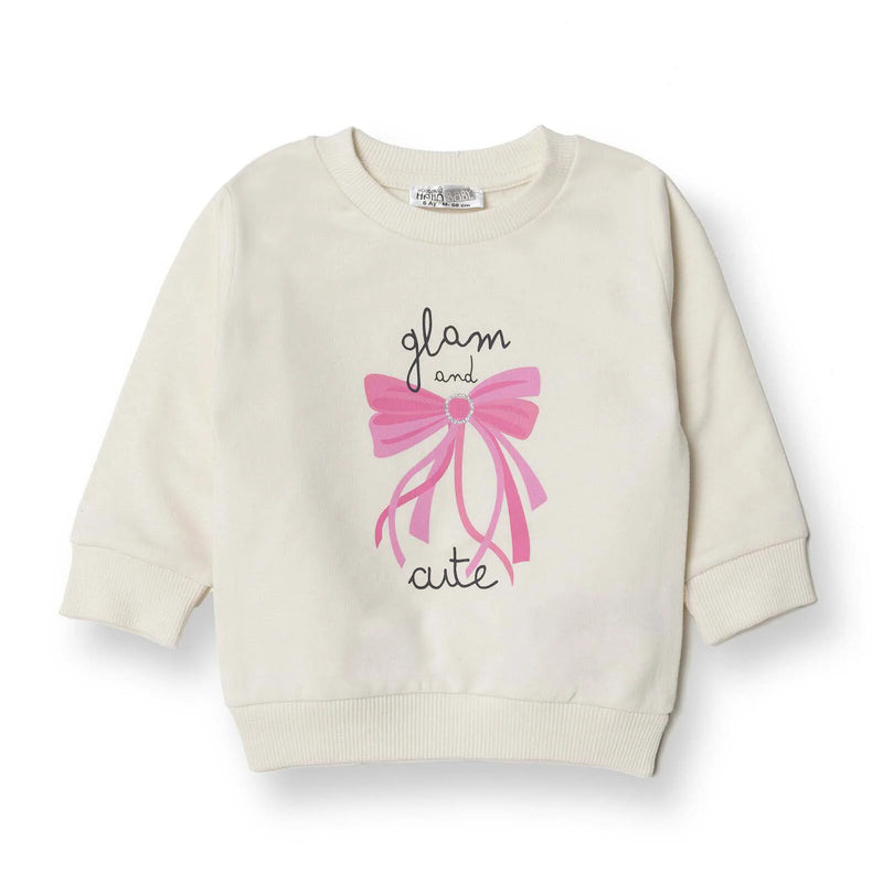 Basic Low Raised Sweatshirt Printed